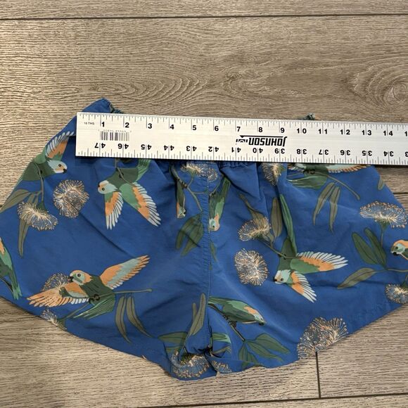 Patagonia Barely Baggies Women's XS Parrots Port Blue Print 2.5" Short Tropical - Picture 8 of 8